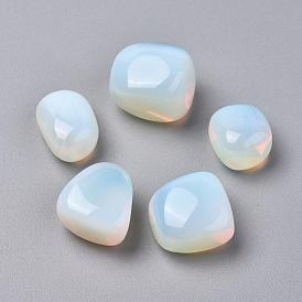 5pcs perles d'opalite, pierre tombée, gemmes de remplissage de vase, pas de trous / non percés, nuggets