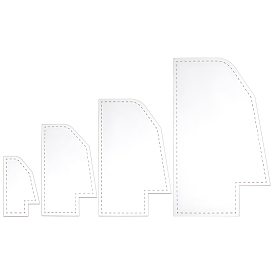 4шт. 4 размеры шаблонов акриловых сумок, с 1бумажными наклейками