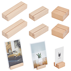 Olycraft 12Pcs 3 Style Wooden Card Holder, Rectangle & Square