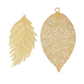 304 подвески из травленого металла из нержавеющей стали, очарование листа