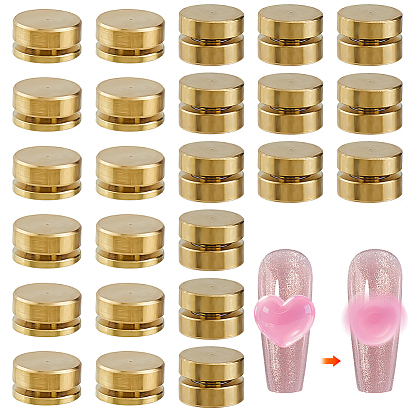 24 pièces 2 styles alliage 3 roulement rotatif pour nail art, plat rond
