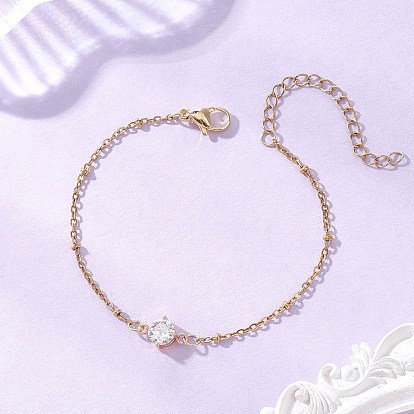 304 браслеты из стекловолокна из нержавеющей стали, спутниковые цепи браслеты для женщин, плоско-круглые