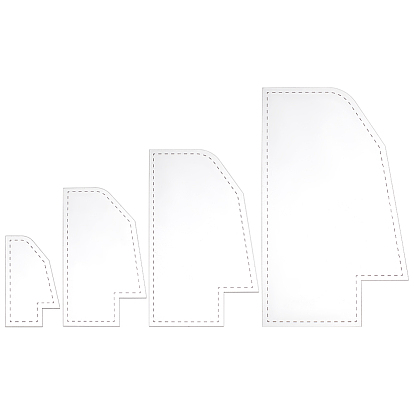 4шт. 4 размеры шаблонов акриловых сумок, с 1бумажными наклейками