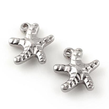 201 Stainless Steel Charms, Starfish/Sea Stars