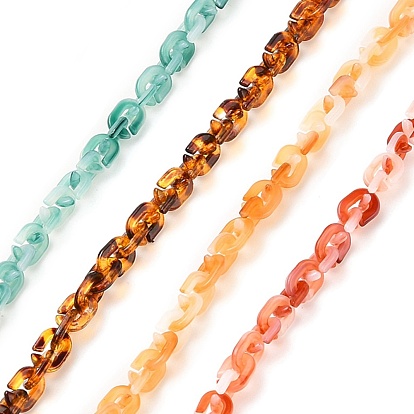 Handmade Opaque Acrylic Cable Chains, Unwelded