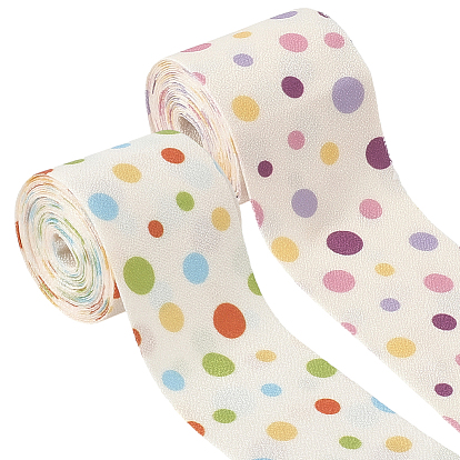 4м 2 цвета, узор в горошек, ткань, шелковая лента, повязки на голову