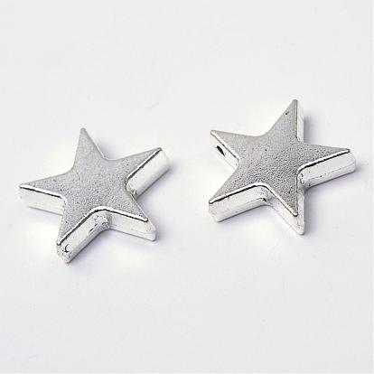 Tibetan Style Alloy Pendants, Star, Lead Free & Cadmium Free, 19x20x4.8mm, Hole: 1.5mm, about 120pcs/500g