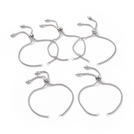 Adjustable 304 Stainless Steel Slider Bracelets Making,Bolo Bracelets