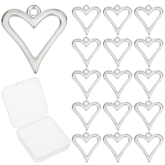 50 подвески из сплава шт., без кадмия, без никеля и без свинца, сердце