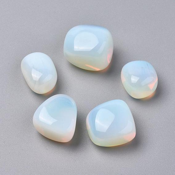 5pcs perles d'opalite, pierre tombée, gemmes de remplissage de vase, pas de trous / non percés, nuggets