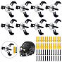 4 Bags Heavy Duty Aluminum Wall Mounted Hidden Football Helmet Display Stands