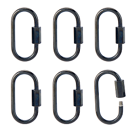 6 шт. 304 подвески с винтовым карабином из нержавеющей стали, для изготовления ожерелий, быстрые ссылки, овальные