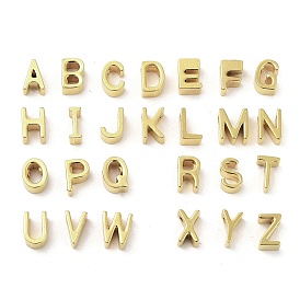 304 Stainless Steel Pendants, Real 24K Gold Plated, Letter Charm