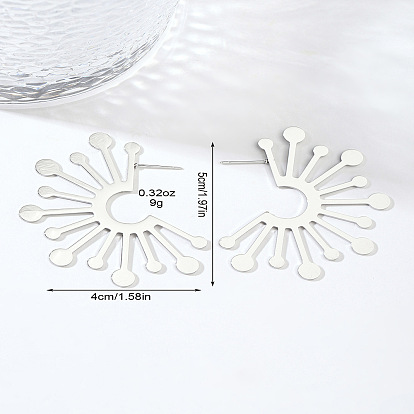 Цветок 201 из нержавеющей стали серьги стержня