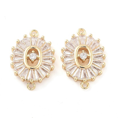 Подвески из латуни и прозрачного стекла, без кадмия, без никеля и без свинца, овальные связи