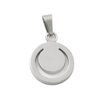 304 подвески из нержавеющей стали, плоский круглый шарм
