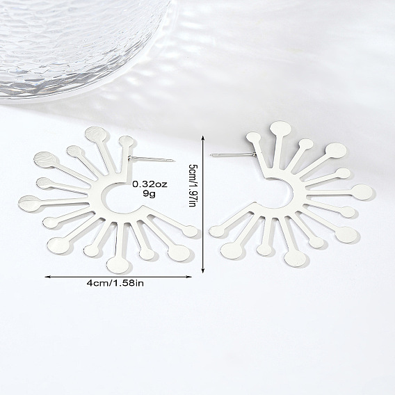 Цветок 201 из нержавеющей стали серьги стержня