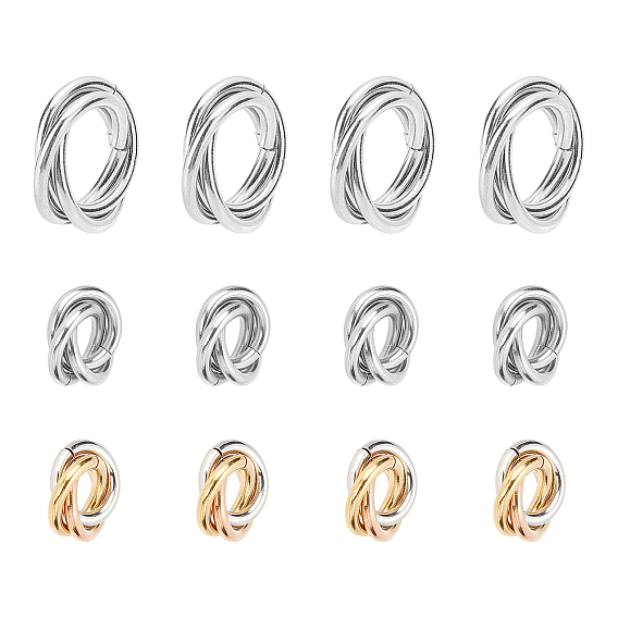 304 Stainless Steel Linking Rings, Interlocking Ring, for Necklace Making