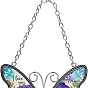 Mother's Day Butterfly & Heart with Word Alloy & Acrylic Wind Chime, for Home Garden Decorations