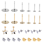 304 Stainless Steel Stud Earring Findings, Flat Round