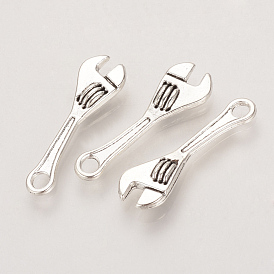Tibetan Style Alloy Pendants, Wrench, Cadmium Free & Lead Free