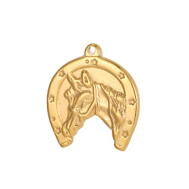 304 подвески из нержавеющей стали, лошади прелести, ионное покрытие (ip)