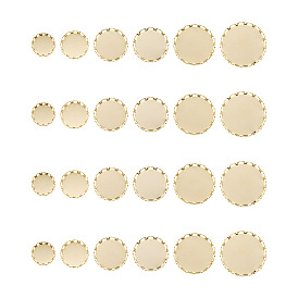 60 шт. 6 стиль 304 оправы из нержавеющей стали, кружева края ободок чашки, плоско-круглые