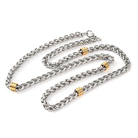 304 Stainless Steel Wheat Chain Necklaces for Women