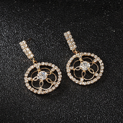 Fashionable Flower-shaped Earrings - Same Style as Star Yang Mi's Water Drop Flower Crown