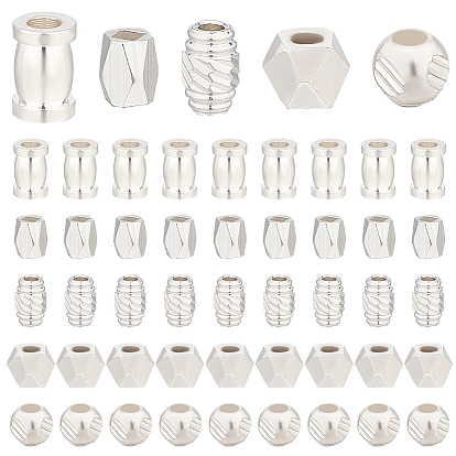 50 шт. 5 стили латунные бусины-проставки, долговечный, разнообразные
