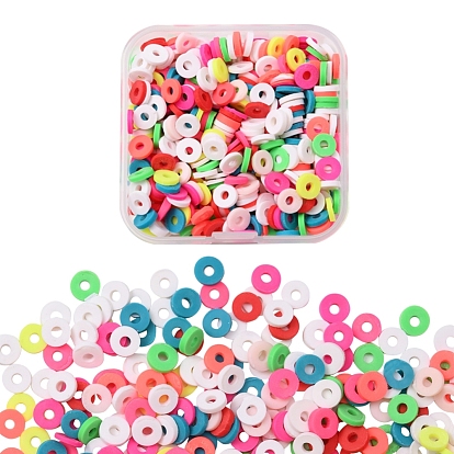 Handgefertigte leuchtende Fimo-Perlen, für DIY Schmuck Bastelbedarf, Disc / Flachrund