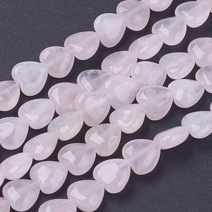 Girlfriend Valentines Day Ideas Natural Rose Quartz Bead Strands, Heart