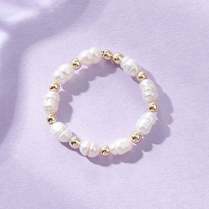 Регулируемые кольца на палец из натурального культивированного пресноводного жемчуга для женщин, стрейч-кольца