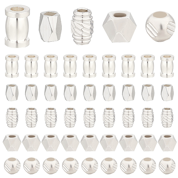 50 шт. 5 стили латунные бусины-проставки, долговечный, разнообразные