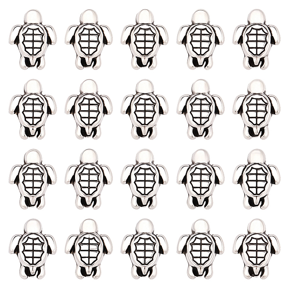 120 бусины из сплава в тибетском стиле, черепаха