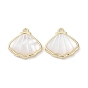 Brass Pave Shell Charms, Shell Shape Charms