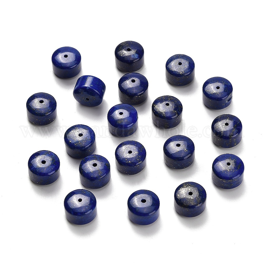 Perles de lapis lauli naturelles, disque, perles heishi