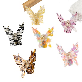 Заколки для волос в форме когтей из ацетата целлюлозы, бабочка