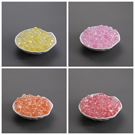 Perles de verre tchèques transparentes, sans trou, ronde