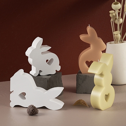 Rabbit Shape Halloween DIY Candle Silicone Molds, Resin Plaster Cement Casting Molds