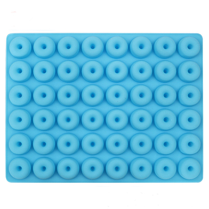 48-Cavity Silicone Donut Wax Melt Molds, For DIY Wax Seal Beads Craft Making