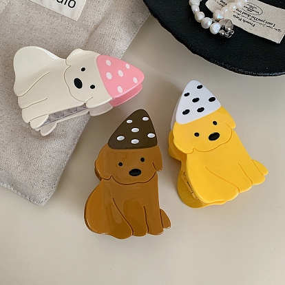 Заколки для волос с когтями из ацетата целлюлозы (смола), собака