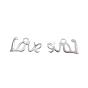 201 Stainless Steel Charms, Word Love