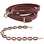 2Pcs 2 Style Resin Bag Strap & PU Leather Shoulder Strap, with Aluminum & Alloy Swivel Clasps, for Bag Straps Replacement Accessories