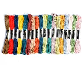 18Skeins 18 Colors Hand-woven Embroidery Cotton Threads