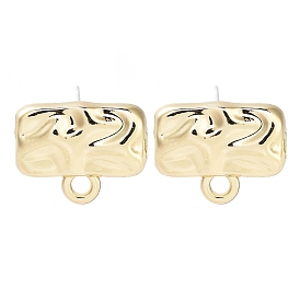 Alloy Stud Earring Findings, Rectangle