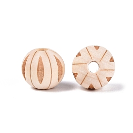 Натуральные европейские бусины из древесины схимы, круглые, бусины с большим отверстием