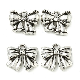 Tibetan Style Alloy Pendants, Bowknot Charms