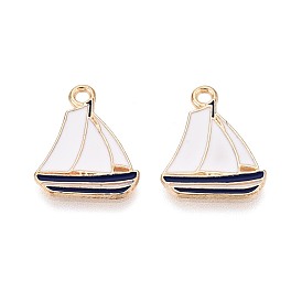 Подвески из сплава и эмали, Парусник прелести, золотые