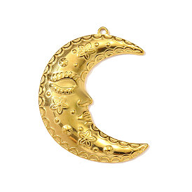 304 из нержавеющей стали большие кулоны, Луна прелести, ионное покрытие (ip)